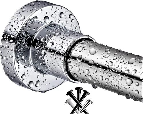 Miniatura 9 de BRIOFOX Barra de cortina de ducha 43 a 73 pulgadas en negro mate, barra de tensión con resorte antióxido y antideslizante para ventana o baño, acero