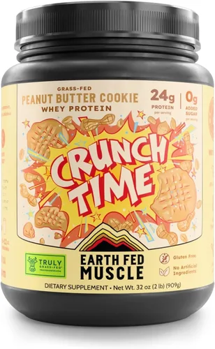 Miniatura 17 de Earth Fed Muscle Power Couple Mantequilla de Maní Chocolate Aislado de Proteína de Suero Verdaderamente Alimentado con Pasto - Certificado NSF. Sin