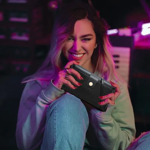 Miniatura 7 de Cartera cruzada para teléfono celular para mujer con protección RFID y múltiples ranuras para tarjetas