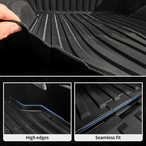 Miniatura 4 de OEDRO Tapete para cama de camioneta compatible con Toyota Tundra 2022-2025 2026, accesorios de 6.5 pies, línea de vehículo, protección para todo