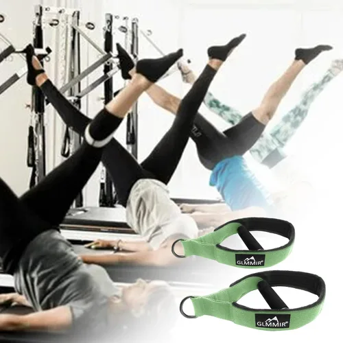 Miniatura 5 de Correas de doble bucle de pilates para Pilates Reformer, correas de anillo en D de metal para fitness, accesorios de pilates, pulseras de yoga
