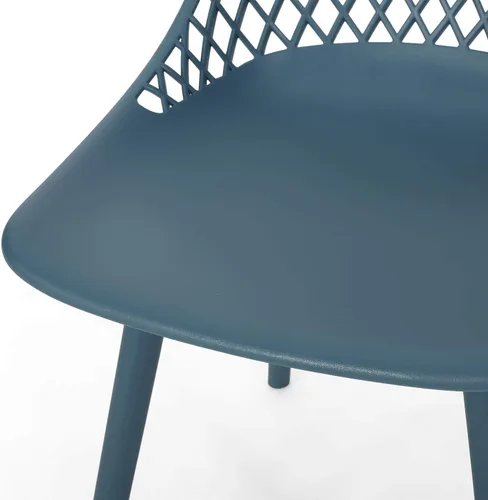 Miniatura 8 de Delora Silla de comedor moderna para exteriores (juego de 2), color verde
