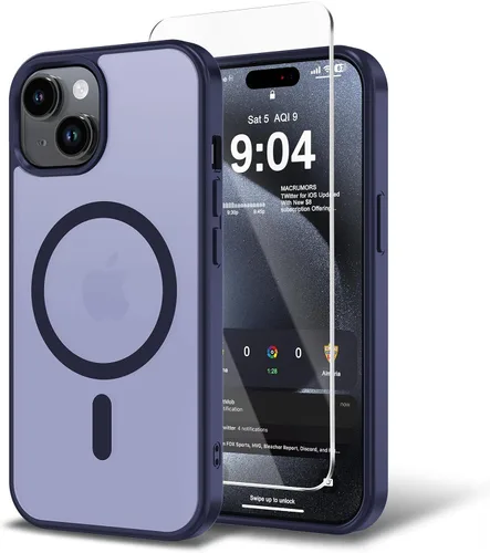 Miniatura 164 de Funda para iPhone 11 con protector de pantalla, compatible con MagSafe, ultra delgada, translúcida, mate, a prueba de golpes, color negro