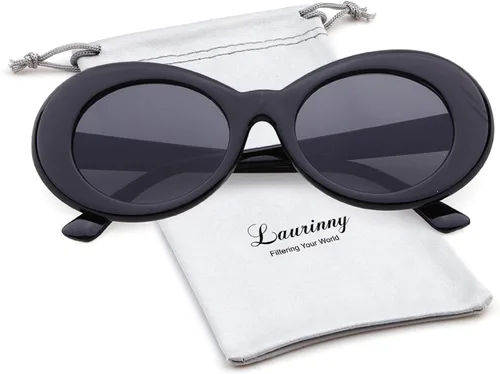 Miniatura 6 de Laurinny Gafas de sol auténticas Clout Bold Oval Retro Mod Kurt Cobain Clout Round Lens