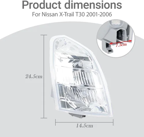 Miniatura 3 de Luz de esquina para Nissan X-Trail T30 2001-2006 parachoques delantero señal de giro lámpara 26175-EQ600 26170-EQ600 izquierda y derecha