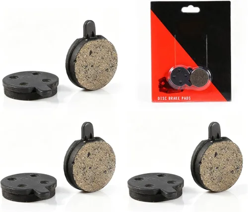 Ejoyous Juego de 8 pastillas de freno de disco para bicicleta, resina y semimetálicas, kit de repuesto para bicicleta de montaña, color negro