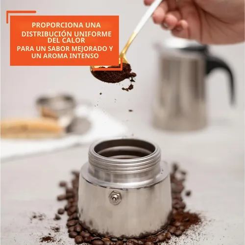 Miniatura 5 de IMUSA EE. UU. B120-22061M Cafetera de expreso para estufa de acero inoxidable, 4 tazas, plateado