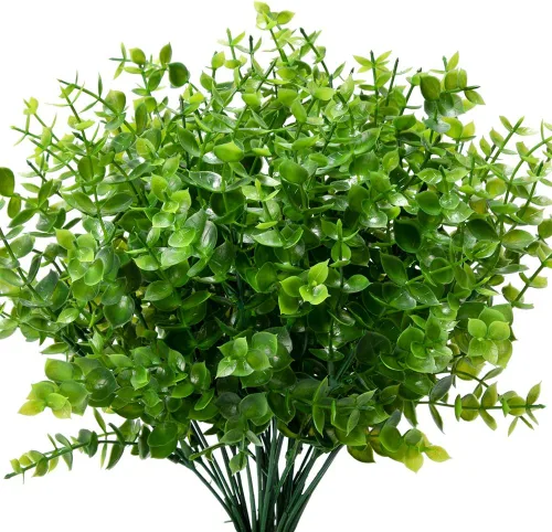 Miniatura 16 de Flores artificiales, plantas falsas al aire libre resistentes a los rayos UV, arbustos de boj de plástico sintético, 4 paquetes, para interiores