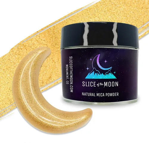 Miniatura 17 de Slice of the Moon Polvo de mica mineral natural verde iridiscente, 0.88 oz (25 g) para uso personal o profesional - cosméticos, proyectos