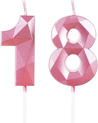 Miniatura 207 de Velas de cumpleaños número 15, velas número 15, velas de feliz cumpleaños de oro rosa para pastel, decoraciones de cobertura de pastel de diseño 3D
