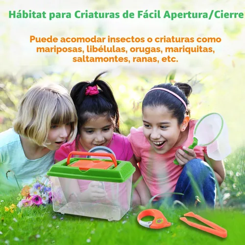Miniatura 6 de PLAY Kit para Atrapar Insectos, Juguetes al Aire Libre para Niños de 4-8 8-12 años, Aspiradora para Atrapar Insectos con Caja de Hábitat