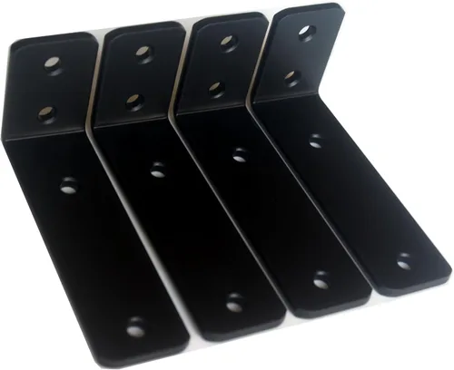 Miniatura 95 de Paquete de 12 soportes de estante en L de 8 pulgadas de largo x 6 pulgadas de alto x 1.5 pulgadas de ancho, 5 mm de grosor, soporte de estante en L