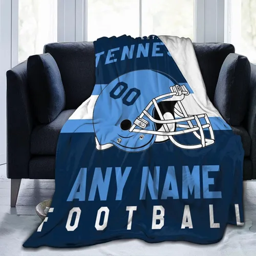 Miniatura 5 de SEAGGS Manta personalizada con diseño de ciudad de fútbol americano, decoración personalizada, manta impresa para añadir cualquier nombre y número