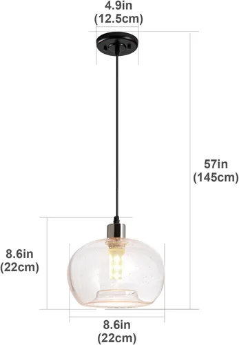 Miniatura 3 de Lámpara colgante de estilo moderno que funciona con pilas con control remoto, mini lámpara colgante de isla de cocina, lámparas colgantes sobre
