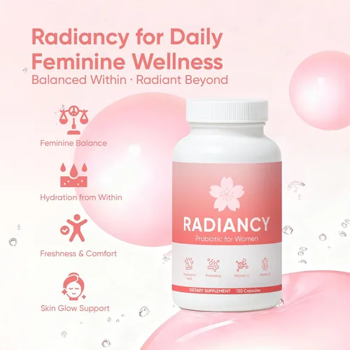 Miniatura 3 de Radiancy Probiótico para Mujeres Salud Vaginal - Sequedad Vaginal y Equilibrio de pH con Cepas de Lactobacillus, Extracto de Flor de Cerezo, Ácido
