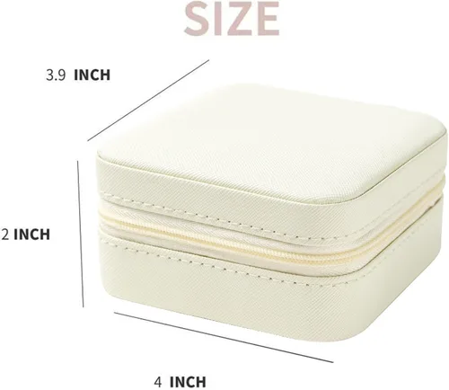Miniatura 2 de KElofoN Joyero de viaje, joyero de viaje, organizador de joyas de viaje, caja organizadora de joyas pequeña para niñas y mujeres con espejo