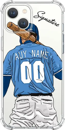 Miniatura 17 de Funda de béisbol transparente con nombre y número personalizados para iPhone 17 Air 16 15 Pro Max 14 13 Mini 12 11 Xs Xr SE3 8 7 6 Plus, con 4