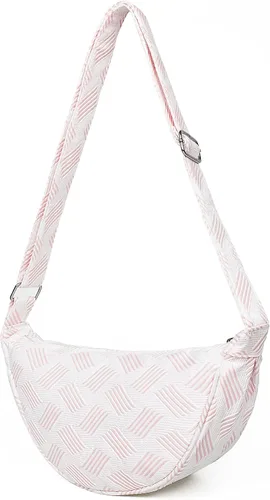 VOLGANIK ROCK Bolsos cruzados de moda Hobo Sling Nylon Crescent Monederos y bolso de mano Bolsa de bola de masa Bolsa de pecho Riñonera, rosado