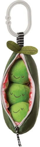 Manhattan Toy, Sonajero de guisantes del mercado de agricultores, con silbato y juguete de viaje para bebé
