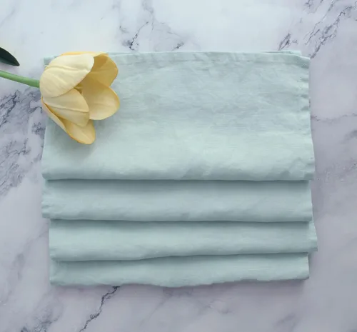 Miniatura 23 de Paños de cocina de lino de Linen World 14 x 28 pulgadas, juego de 6 paños de cocina y té decorativos, paños de cocina de lino europeo lavados