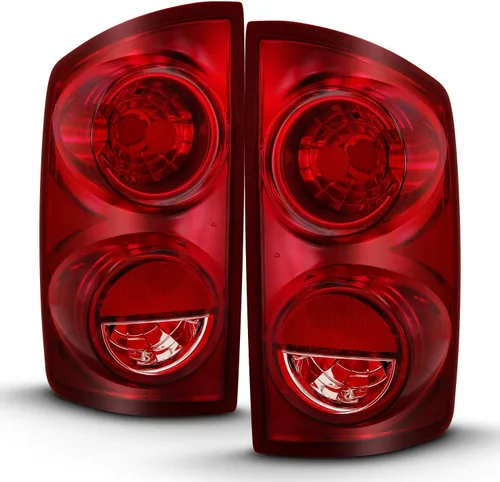 Miniatura 2 de AmeriLite Juego de luces traseras de repuesto para camioneta Dodge Ram 2007-2009, estilo OE, lado del pasajero y del conductor Humo