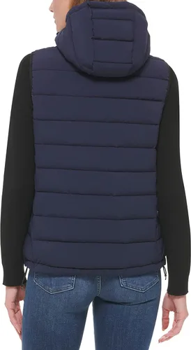 Miniatura 3 de Calvin Klein Chaleco acolchado de tela elástica con capucha para mujer