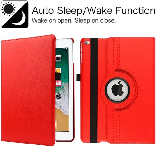 Miniatura 3 de Funda giratoria para iPad de 9ª generación 2021 / iPad de 8ª generación 2020 / iPad de 7ª generación 10.2" 2019, funda tipo folio con soporte Rojo 01