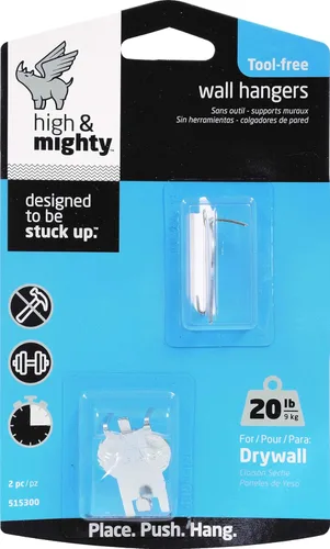 Miniatura 5 de High and Mighty 515300 - Colgador de cuadros (20 libras, 2 piezas)