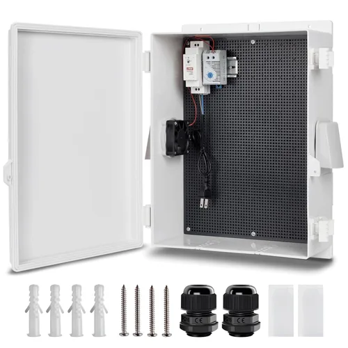 Miniatura 10 de Namunanee - Caja de conexiones eléctricas para exterior, recinto resistente al agua de ABS con panel de montaje interno y tapa con bisagras, 9.2" H
