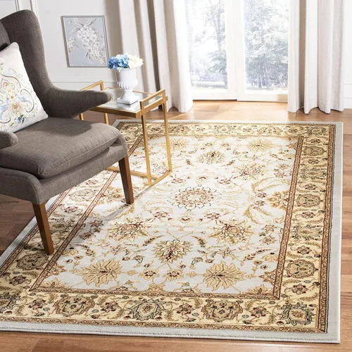 Miniatura 30 de SAFAVIEH - Alfombra de acento de la colección Lyndhurst, 3'3" x 5'3", color negro y multi, diseño floral tradicional, no desprende pelusa y de fácil