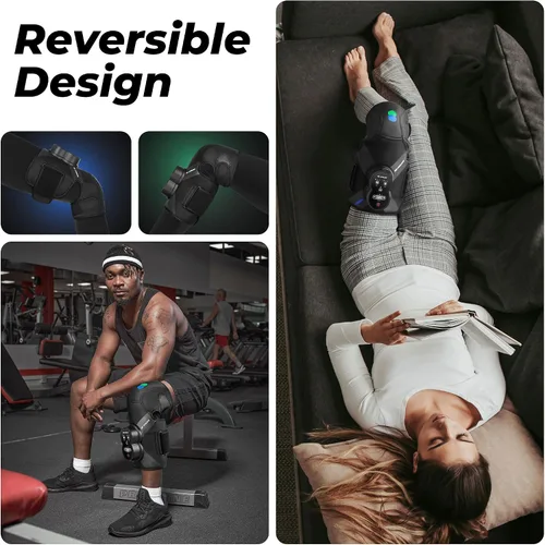 Miniatura 3 de REATHLETE Masajeador de rodilla Xpress para aliviar el dolor Masajeador de piernas con calor y compresión