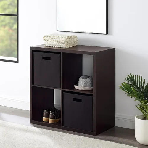 Miniatura 2 de Linon Home Decor Linon Dawes 4 gabinetes de almacenamiento de cubos de café expreso