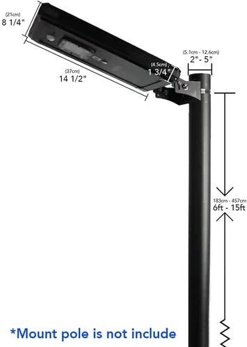 Miniatura 4 de Energía solar del anochecer al amanecer de aluminio negro al aire libre integrado LED AI-SSmart Sensing 1600 lúmenes CREE Area Path Luz