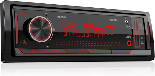 Radio marina estéreo de un solo DIN: receptores de audio Bluetooth para automóvil con pantalla LCD digital | Radio FM AM para automóvil |
