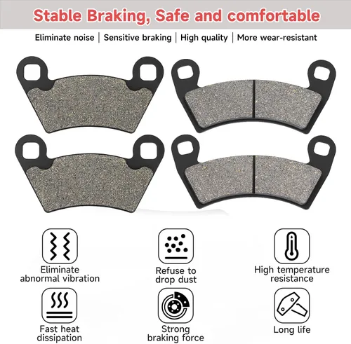 Miniatura 4 de Pastillas de freno delanteras y traseras para Polaris Ranger 500 570 700 800 Ranger XP 700 800 900, Ranger 900 Diesel 2011-2014, Ranger Crew 500