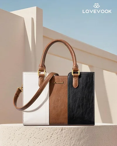 Miniatura 3 de LOVEVOOK Bolso para mujer, bolso de hombro vintage de cuero, pequeño bolso bandolera para damas, bolso de mano con asa superior y bandolera