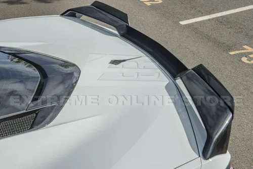 Miniatura 6 de Repuesto para modelos Chevrolet Corvette C8 2020 Par de mimbres adicionales de alerón de tapa trasera de maletero estilo Z51