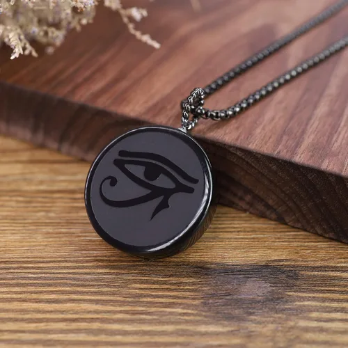 Miniatura 4 de COAI Joyería religiosa collar de piedra de obsidiana, Piedra, Obsidiana