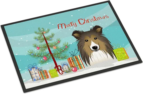 Miniatura 35 de Caroline's Treasures BB1616MAT - Tapete para puerta delantera de árbol de Navidad y sabueso afgano de 18 x 27 pulgadas, para interiores