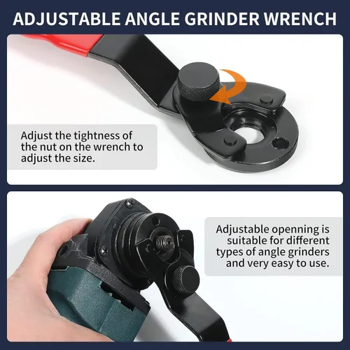 Miniatura 4 de 12 piezas de kit de accesorios para amoladora angular con tuercas de brida, varilla de conexión de eje extendido para amoladora angular con rosca