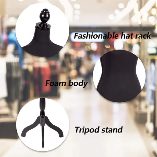 Miniatura 3 de Maniquí Torso Manikin Forma de Vestido Femenino Modelo Torso Exhibición Cuerpo Maniquí Cuerpo 60-67 Pulgadas Altura Ajustable Trípode Soporte