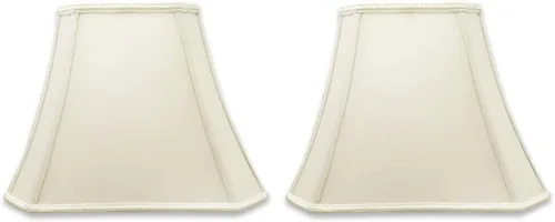 Miniatura 14 de Royal Designs, Inc. Sombra de lámpara de campana con corte rectangular de esquina, diseño de 6.25 x 8 x 11 x 16 x 12 - Paquete de 1 Beige