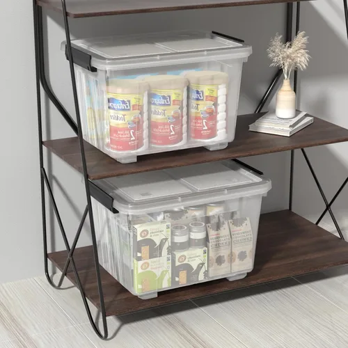Miniatura 7 de Ggbin Caja de almacenamiento transparente de 30 cuartos de galón con ruedas, juego de 4 Plástico