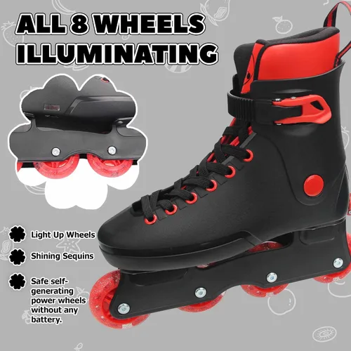 Miniatura 6 de LKD Patines en línea ajustables, patines al aire libre para hombres y mujeres