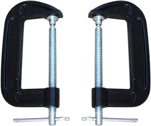 Juego de abrazaderas en C de 3 pulgadas, abrazadera C de acero resistente, abrazaderas de fuerza industrial C para carpintería, soldadura y