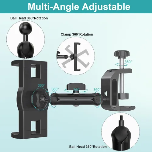 Miniatura 3 de Soporte para tablet debajo del gabinete, soporte para tableta de cocina, soporte para iPad para escritorio/mesa/tabla/silla, compatible