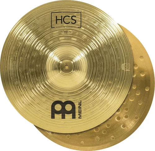 HCS - Platillos Hihats (Hi Hat) para batería de 15 pulgadas, pares, fabricados en Alemania, latón medio tradicional, 2 años de garantía