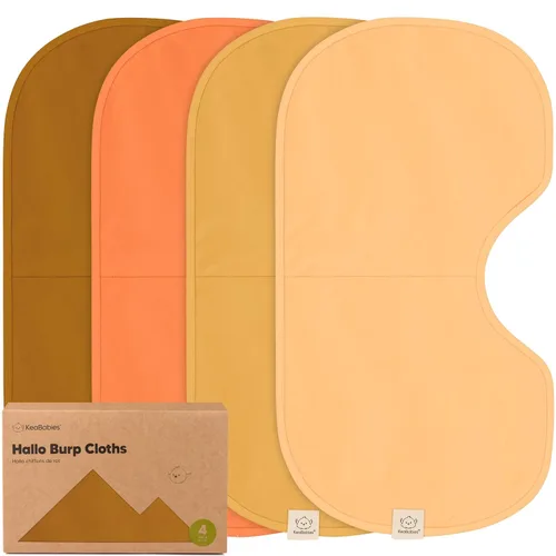 Miniatura 12 de KeaBabies Juego de 4 paños para eructar para bebé, niña, niño - Paño para eructar de algodón orgánico, extra grande, absorbente, suave, juego