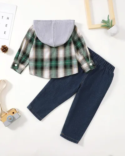 Miniatura 53 de Renotemy Ropa de bebé para niño, trajes de mezclilla, sudadera con capucha para bebés, pantalones de mezclilla, ropa para niños pequeños