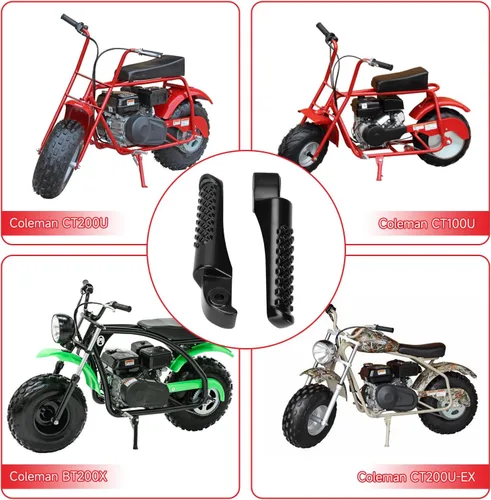 Miniatura 2 de GREHUA Juego de soportes de reposapiés compatibles con Mini Bike para Coleman Powersports BT200X CT200U CT200U-EX CT100U Trail 200 CC100X 212cc